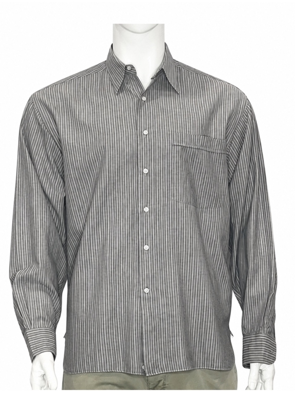 Lorenzini Neiman Marcus Made in Italy Striped Dress Shirt
